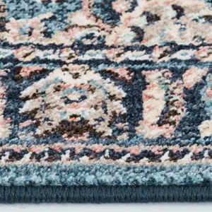 Bosphorus-Bahktiar Navy Rectangle Rug - 2\'1\" x 7\'10\"