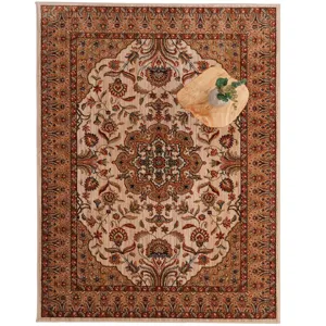 Bosphorus-Heriz Natural Rectangle Rug - 5\'3\" x 7\'10\"