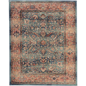 Bosphorus-Ispahan Aqua Rectangle Rug