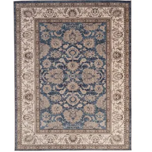Bosphorus-Keshan Blue Rectangle Rug - 5\'3\" x 7\'10\"