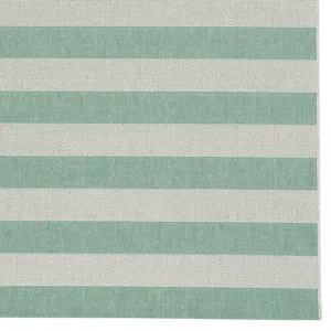 Finesse-Stripe Spa Blue Rectangle Rug - 5\'3\" x 7\'6\"