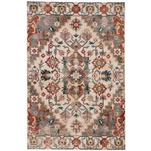 Taraji-Kazak Ivory Multi Rectangle Rug - 3'3