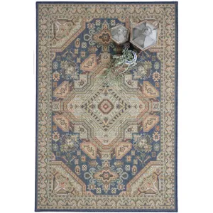Captiva-Tabriz Navy Rectangle Rug - 7\'10\" x 10\'10\"