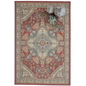 Captiva-Tabriz Red Rectangle Rug - 7\'10\" x 10\'10\"