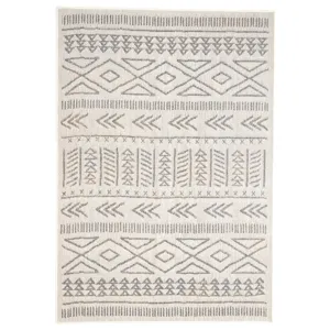 Retreat-Lodge Ivory Rectangle Rug - 5\'3\" x 7\'6\"