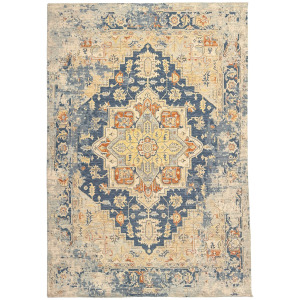 Manor Indigo Multi Rectangle Rug - 9' x 12'6