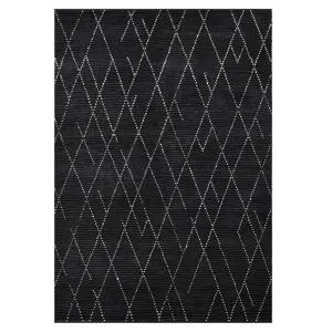 Geometrics Black Ivory Rectangle Rug