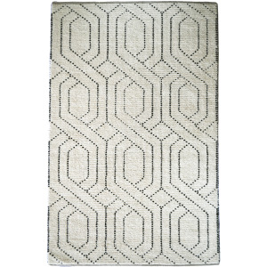 Geometrics Ivory Black Rectangle Rug