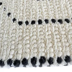 Geometrics Ivory Black Rectangle Rug - 5\' x 8\'