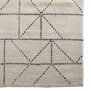 Geometrics Ivory Navy Rectangle Rug - 9\' x 12\'