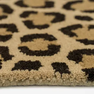 Safari-Leopard Brown Rectangle Rug - 9\' x 12\'