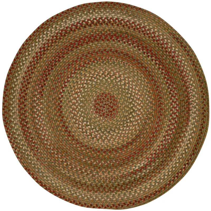 Homecoming Evergreen Round Rug - 5\'6\" x 5\'6\"