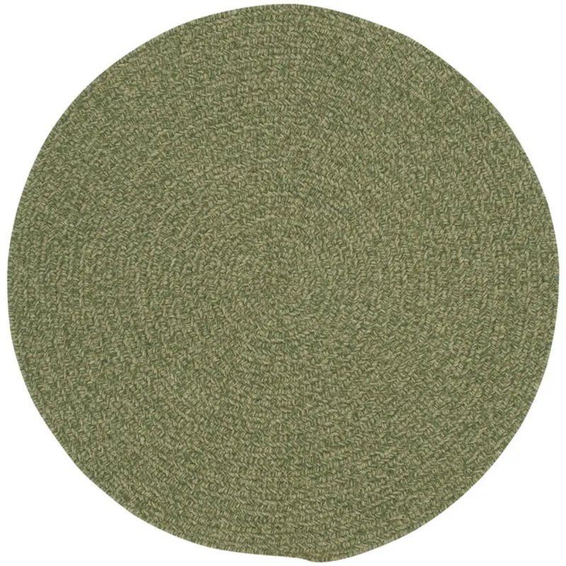 Heathered Sage Green Round Rug - 5\'6\" x 5\'6\"