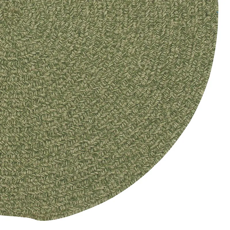 Heathered Sage Green Round Rug - 5\'6\" x 5\'6\"