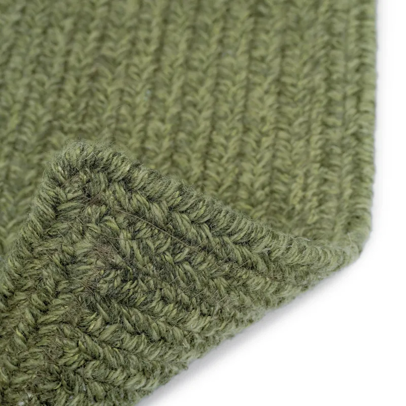 Heathered Sage Green Vertical Stripe Rectangle Rug - 9\'2\" x 13\'2\"