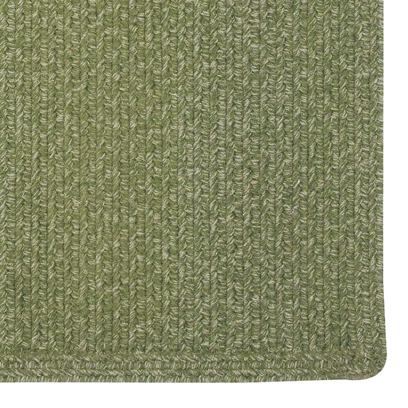 Heathered Sage Green Vertical Stripe Rectangle Rug - 9\'2\" x 13\'2\"