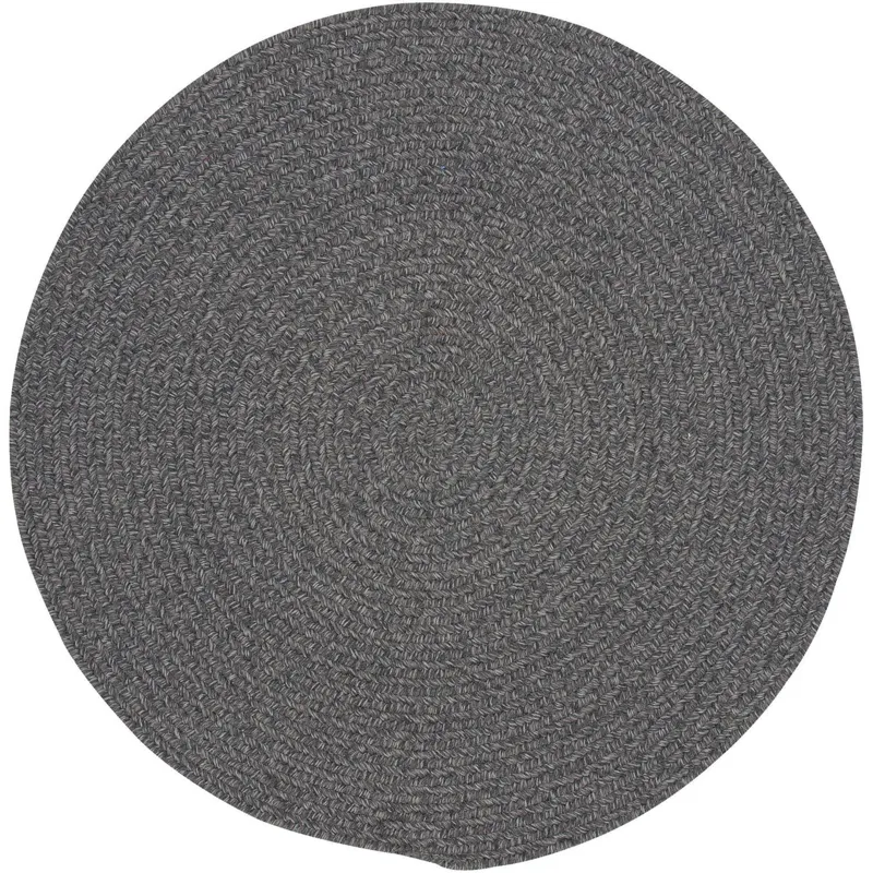 Heathered Grey Round Rug - 3\' x 3\'