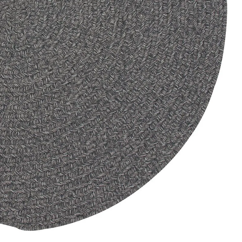 Heathered Grey Round Rug - 3\' x 3\'