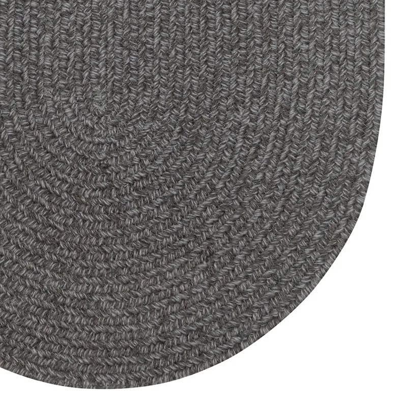 Heathered Grey Oval Rug - 7\' x 9\'