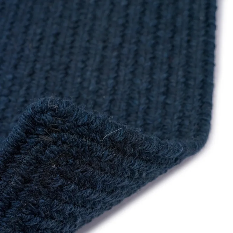 Heathered Pinwheel Navy Blue Solid Vertical Stripe Rectangle Rug - 3\' x 5\'