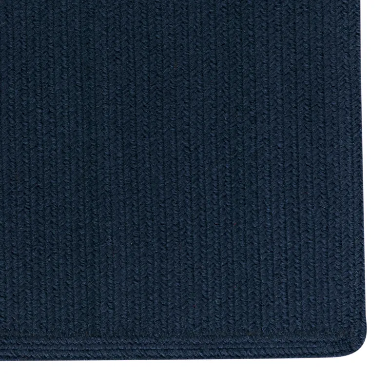 Heathered Pinwheel Navy Blue Solid Vertical Stripe Rectangle Rug - 3\' x 5\'