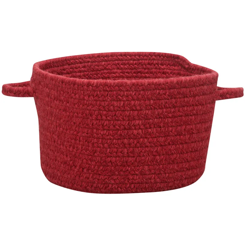 Heathered Scarlet Red Solid 20\" Basket