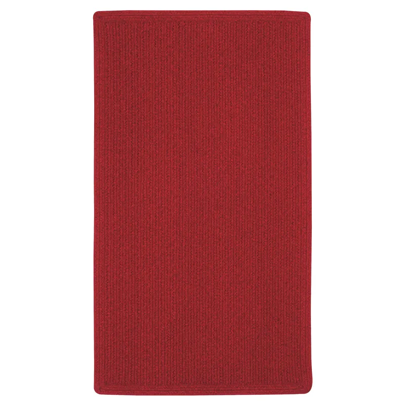 Heathered Scarlet Red Solid Vertical Stripe Rectangle Rug - 2\'3\" x 4\'3\"