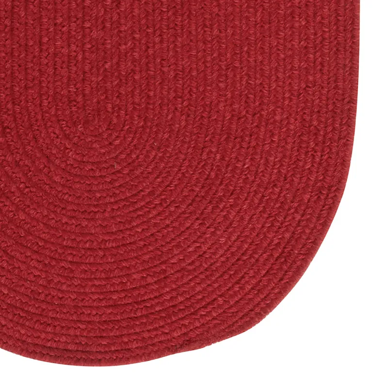 Heathered Scarlet Red Solid Oval Rug - 7\' x 9\'