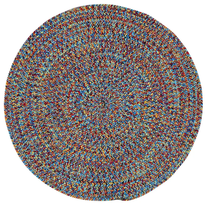 Sea Glass Fiesta Bright Multi Round Rug - 3\' x 3\'