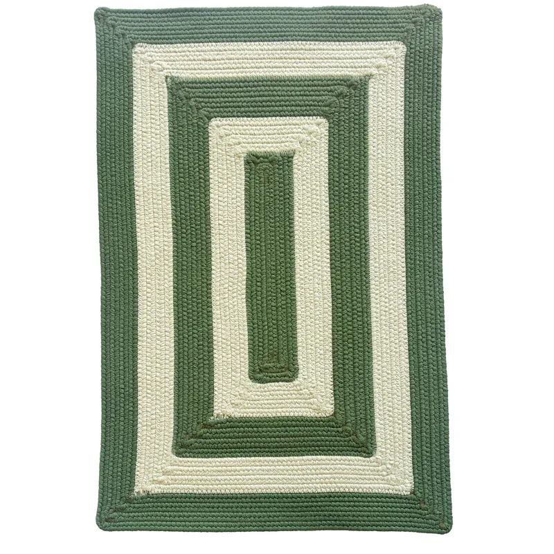 Timeless Avocado Concentric Rectangle Rug - 9\'2\" x 13\'2\"