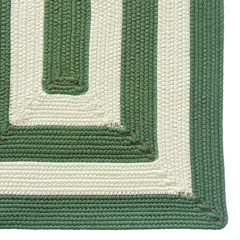 Timeless Avocado Concentric Rectangle Rug - 9\'2\" x 13\'2\"