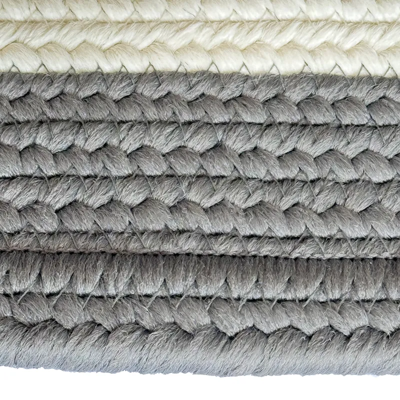 Timeless Gray Concentric Rectangle Rug - 5\' x 8\'