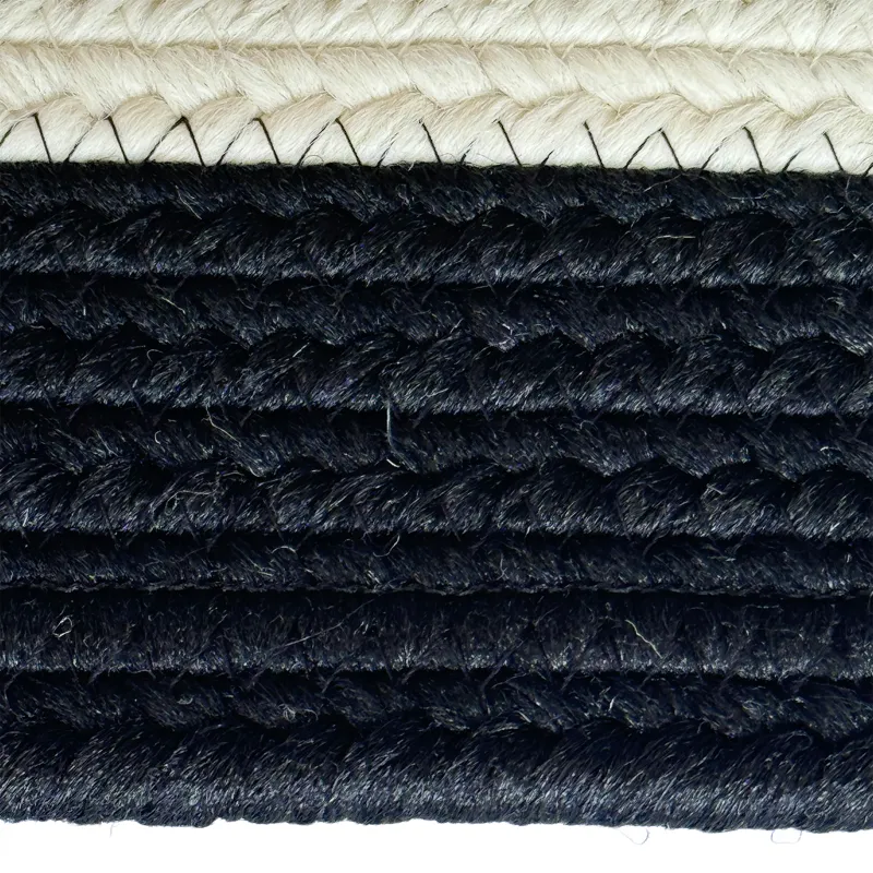 Timeless Black Concentric Rectangle Rug - 2\' x 8\'