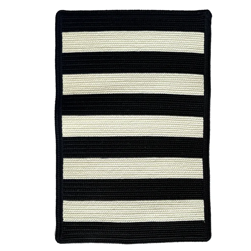Timeless Black Cross Sewn Rectangle Rug - 9\'2\" x 13\'2\"