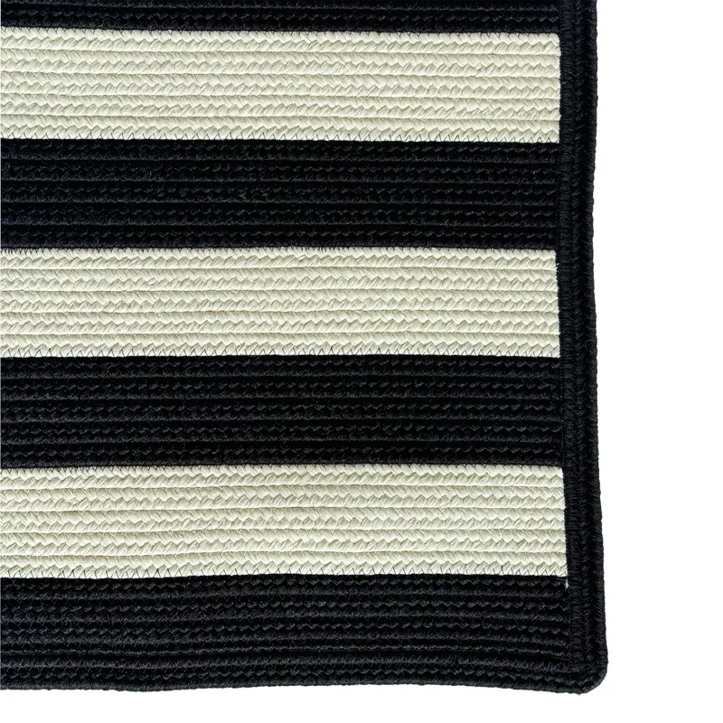 Timeless Black Cross Sewn Rectangle Rug - 9\'2\" x 13\'2\"