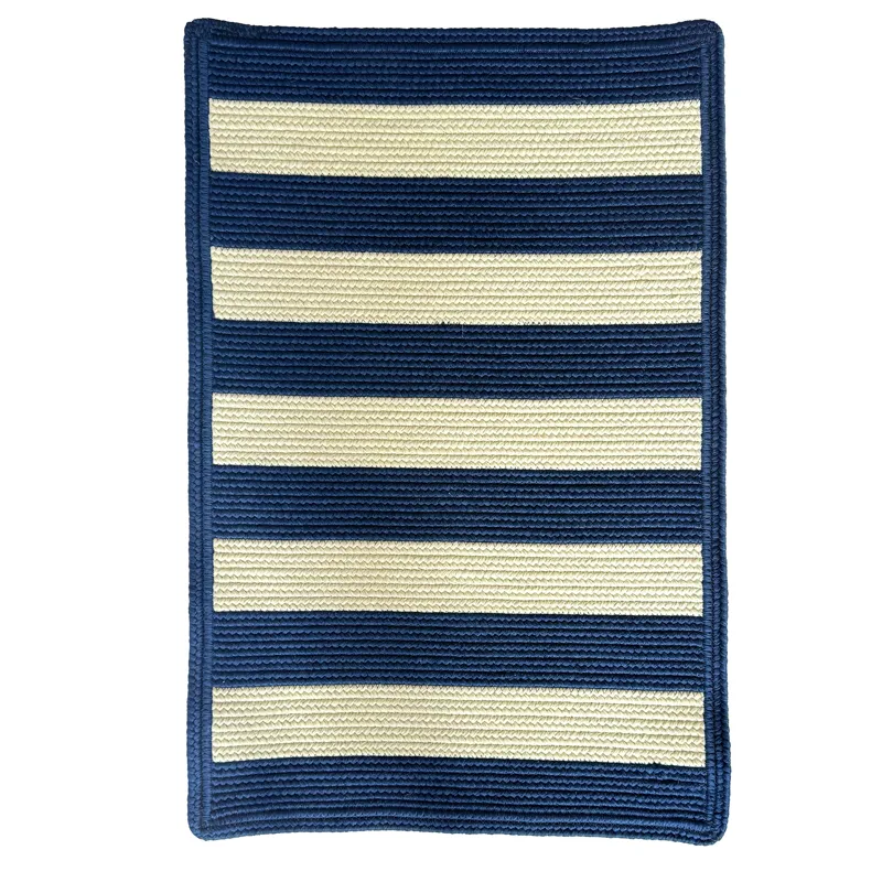 Timeless Navy Cross Sewn Rectangle Rug - 9\'6\" x 9\'6\"