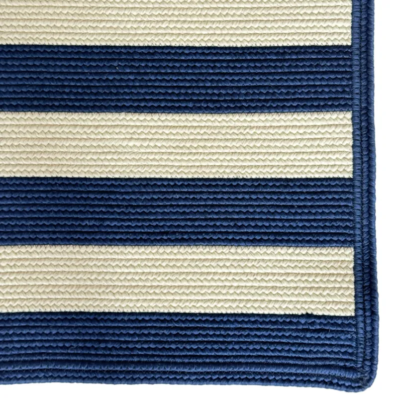 Timeless Navy Cross Sewn Rectangle Rug - 9\'6\" x 9\'6\"