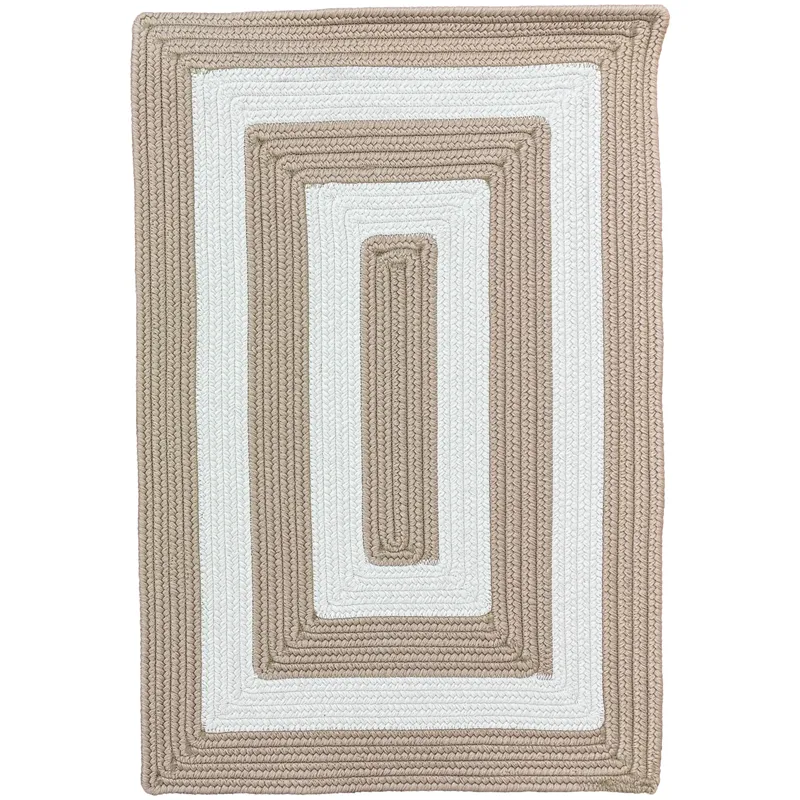 Timeless Camel Concentric Rectangle Rug - 5\'6\" x 5\'6\"