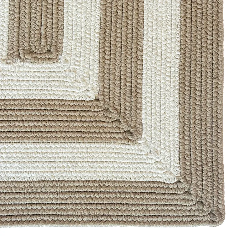 Timeless Camel Concentric Rectangle Rug - 5\'6\" x 5\'6\"