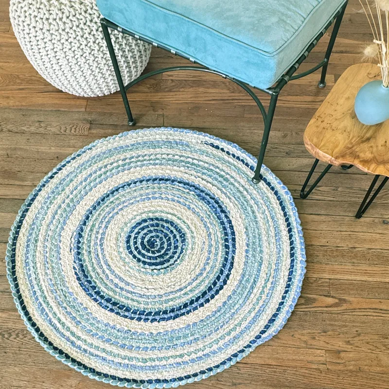 Crafted Seafoam Round Rug - 7\'6\" x 7\'6\"