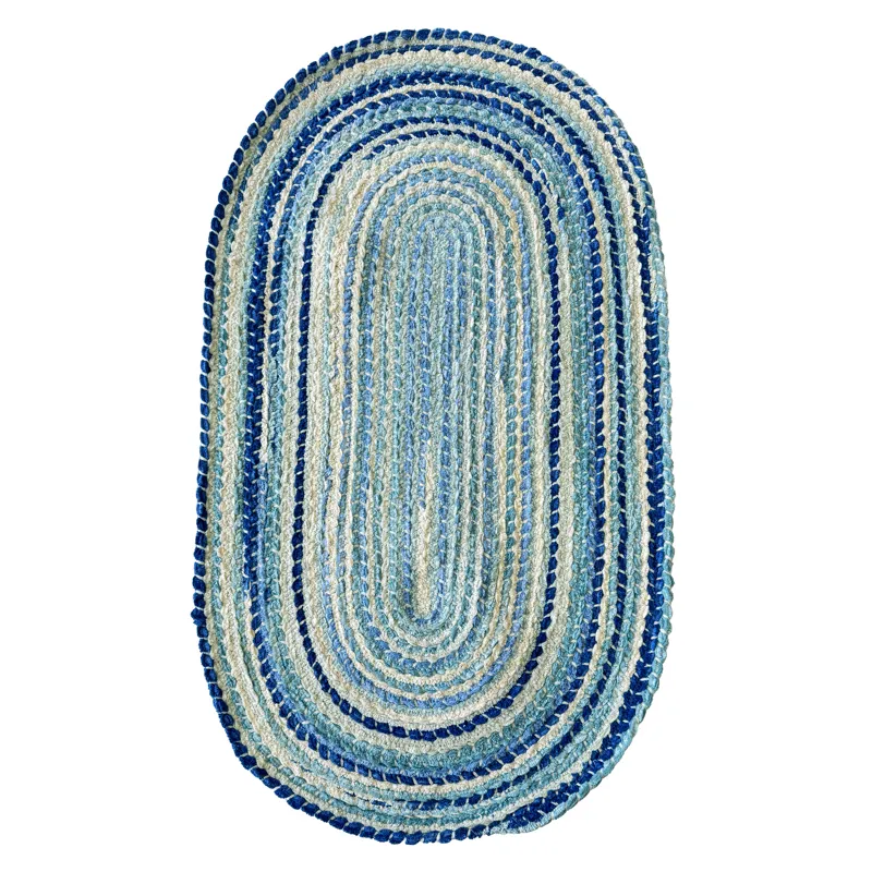Crafted Seafoam Oval Rug - 5\' x 8\'
