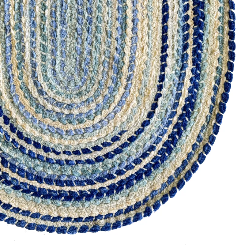 Crafted Seafoam Oval Rug - 5\' x 8\'