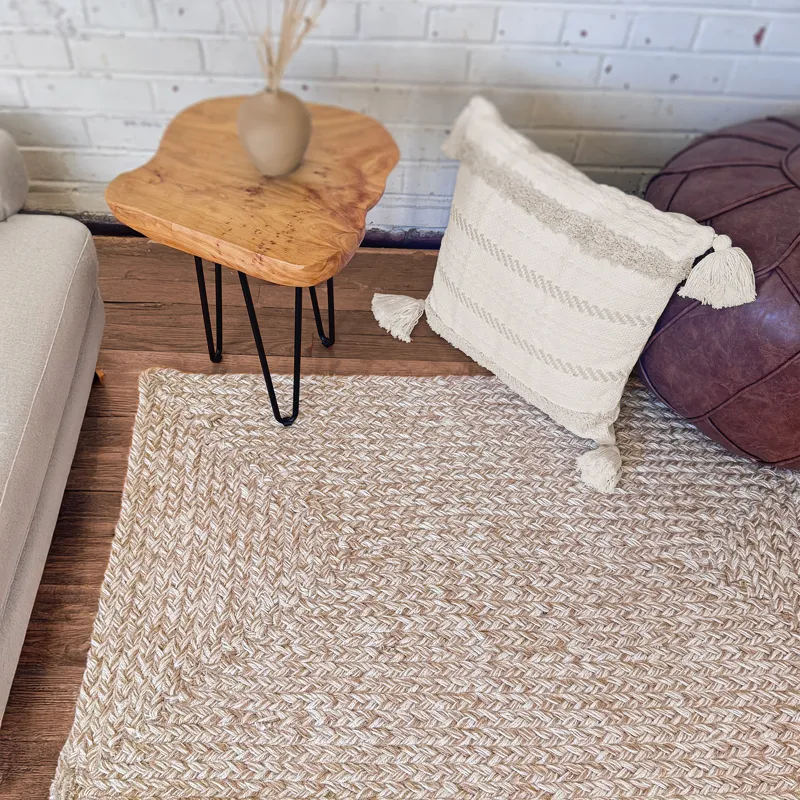 Terra Harvest Wheat Concentric Rectangle Rug - 2\' x 8\'
