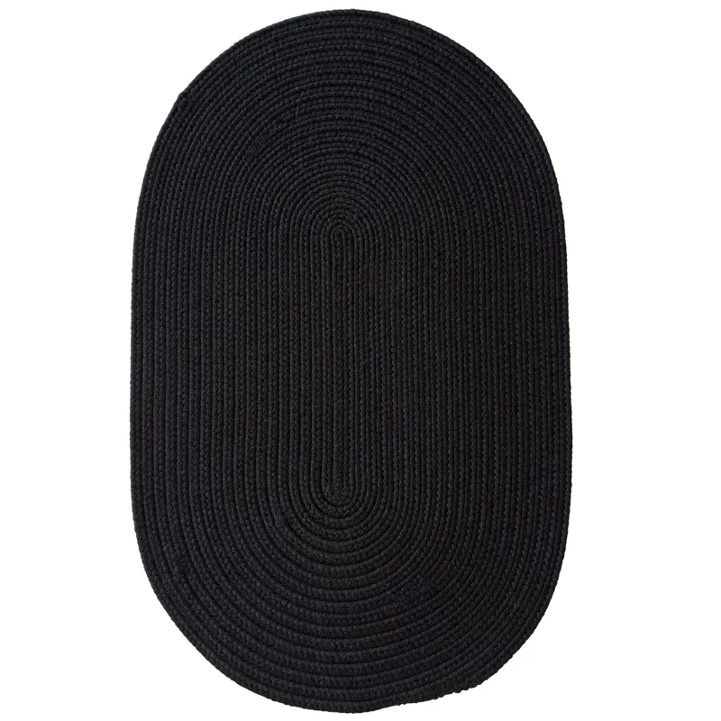 Shoreline Black Oval Rug - 5\' x 8\'