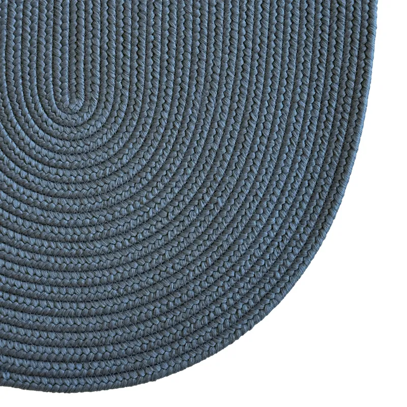 Shoreline Ocean Blue Oval Rug - 4\' x 6\'