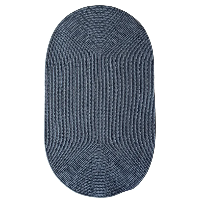Shoreline Ocean Blue Oval Rug - 4\' x 6\'