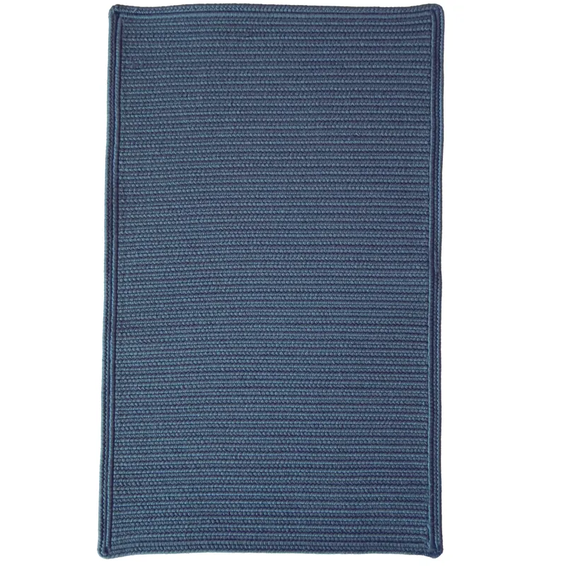 Shoreline Ocean Blue Cross Sewn Rectangle Rug - 3\' x 5\'