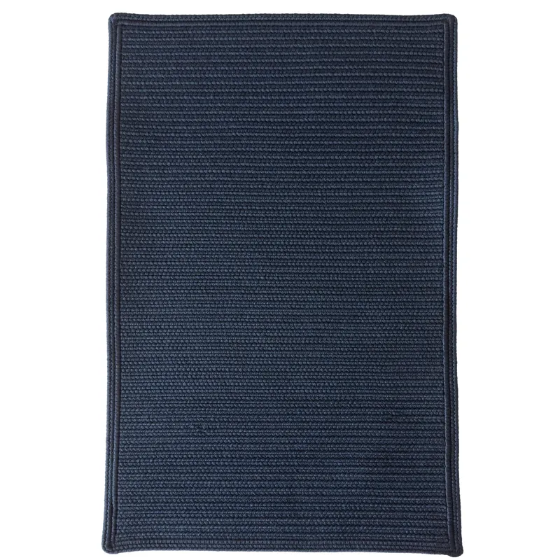 Shoreline Navy Cross Sewn Rectangle Rug - 5\'6\" x 5\'6\"