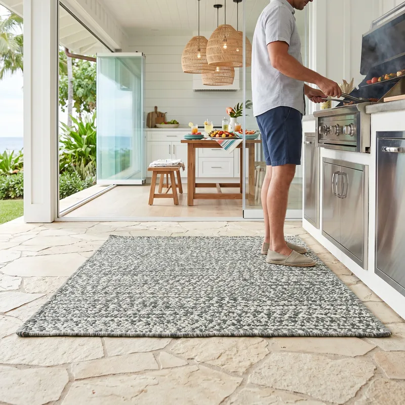 Beach Barn Tweed Seaweed Cross Sewn Rectangle Rug - 2\' x 3\'