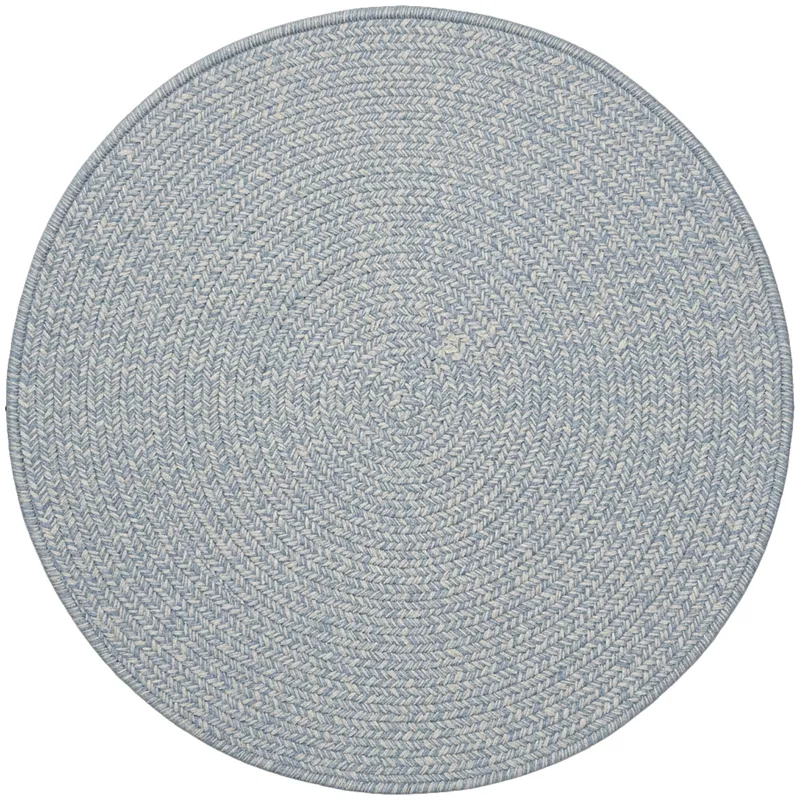 Beach Barn Tweed Baby Blue Round Rug - 7\'6\" x 7\'6\"